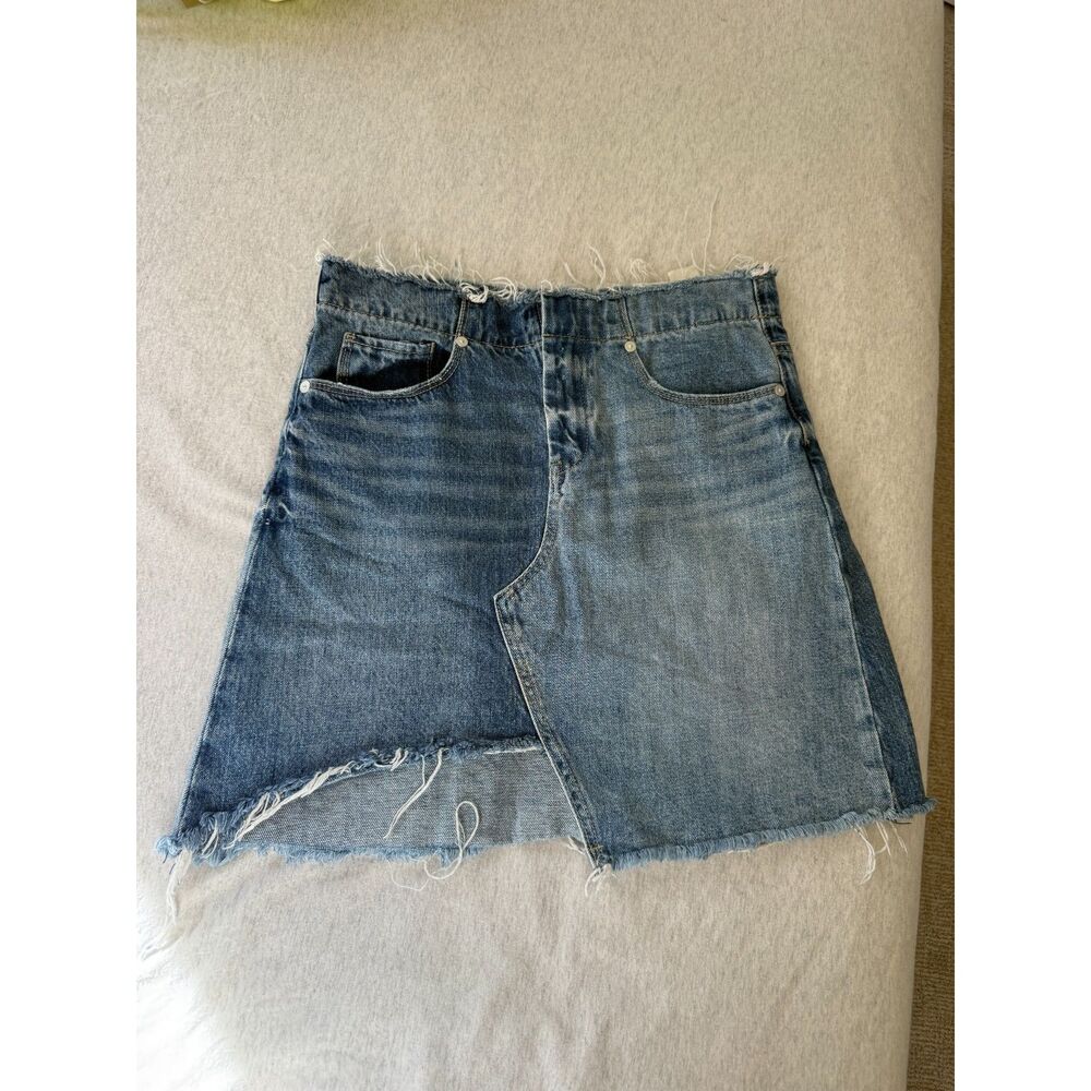 Distressed Y2K Denim Mini Skirt - Chelsea & Violet